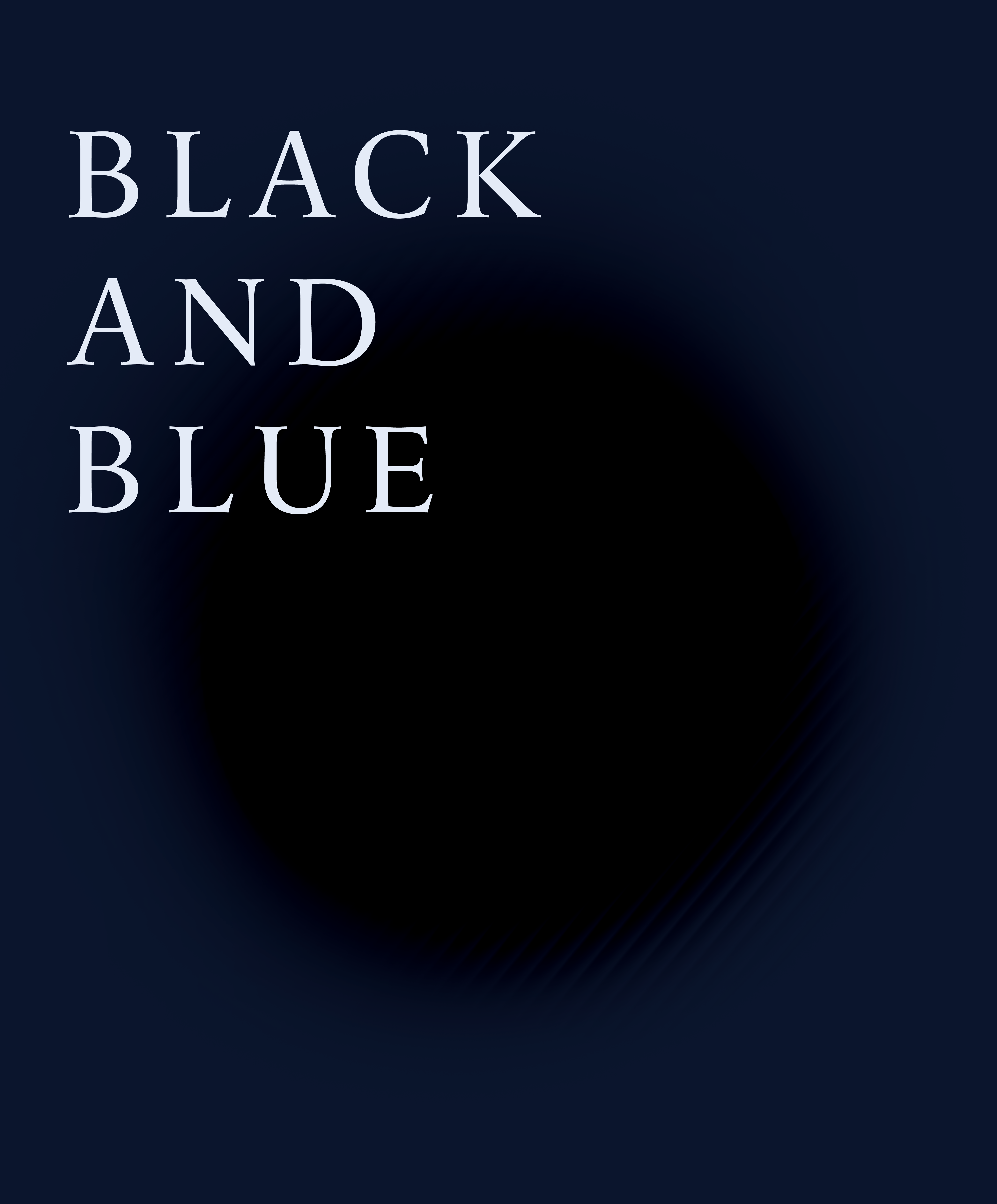 BLACK AND BLUE — strangers key visual